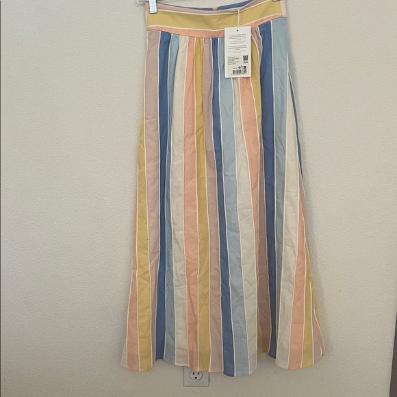 Sezane Siloe Skirt - Size XS - Striped Pastel Maxi Skirt - Picture 5 of 5